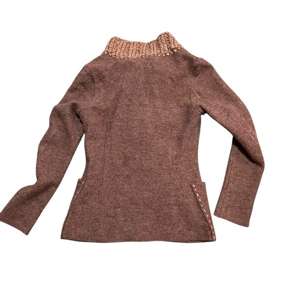 Anthro Gro Abrahamsson Arslan Asymmetric Wool Sweater Jacket-M - Picture 5 of 14